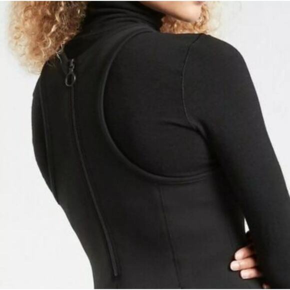 Athleta En Route‎ Luxe Black Stretch Scuba Dress Size Small - Picture 4 of 12